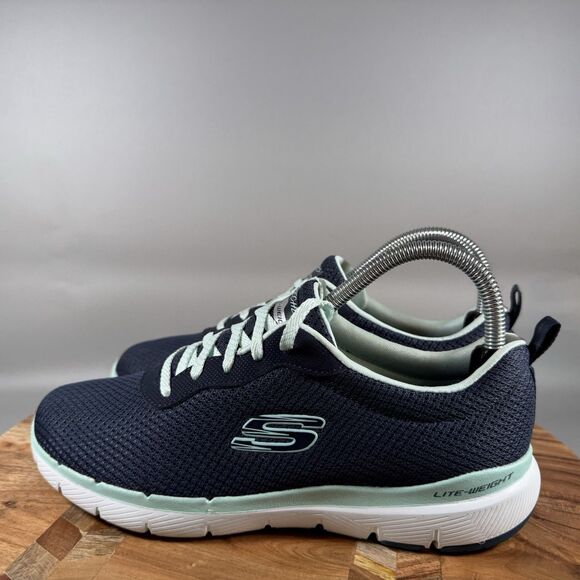 Skechers Womens Flex Appeal 3.0 13070 Blue Running Shoes Sneakers Size 7.5 - Picture 3 of 9